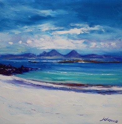 Summerlight Isle of Colonsay looking to Jura 20x20 Summerlight Isle of Colonsay looking to Jura 20x20